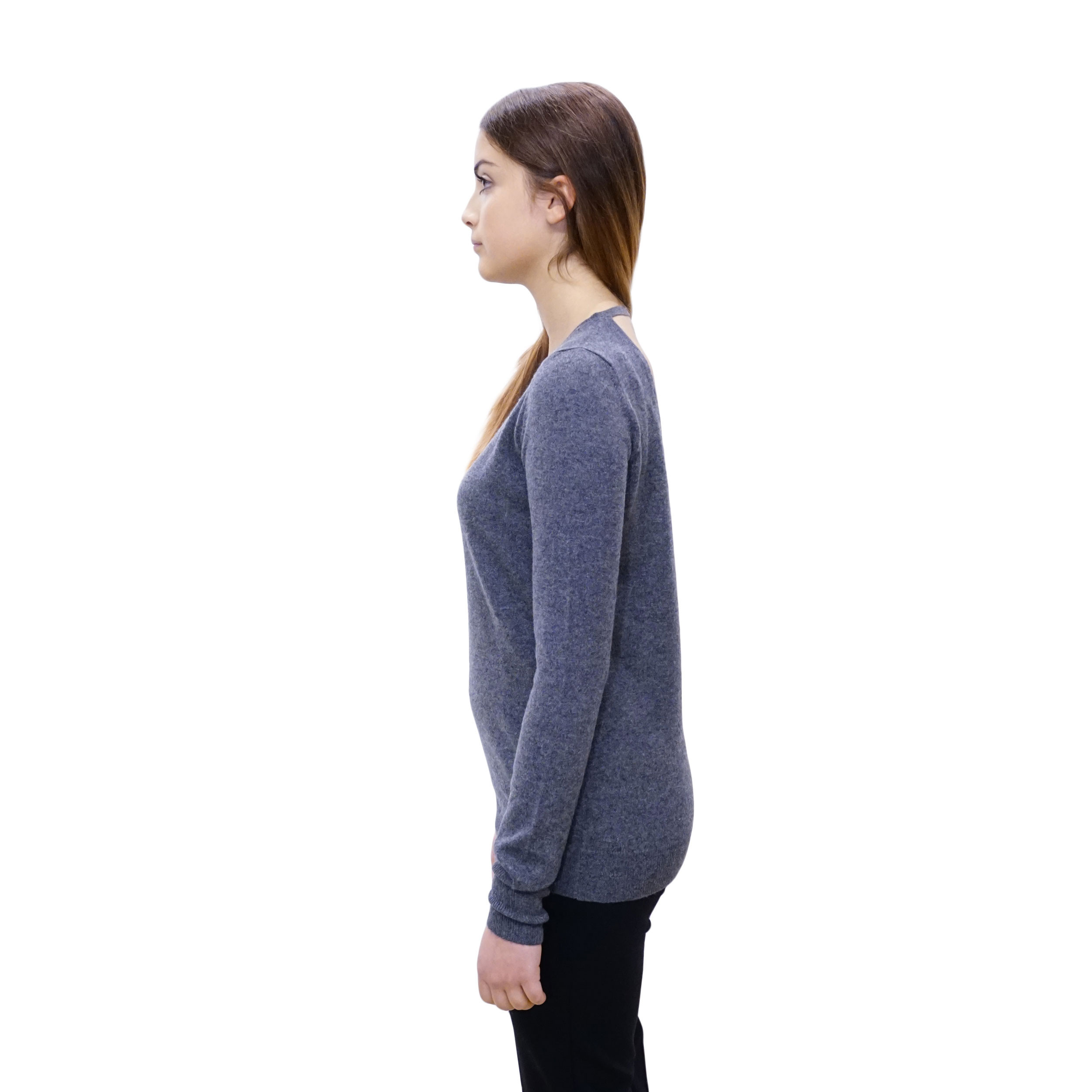 Кашемировый жилет глубокий V-образным вырезом назад Кашемировый жилет глубокий V-образным вырезом назад