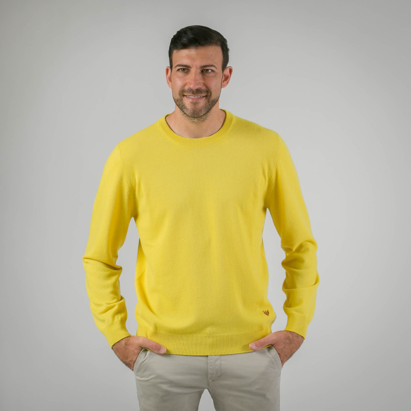 Kaschmirpullover mit Rundhalsausschnitt für Männer Rundhals-Pullover aus Kaschmir