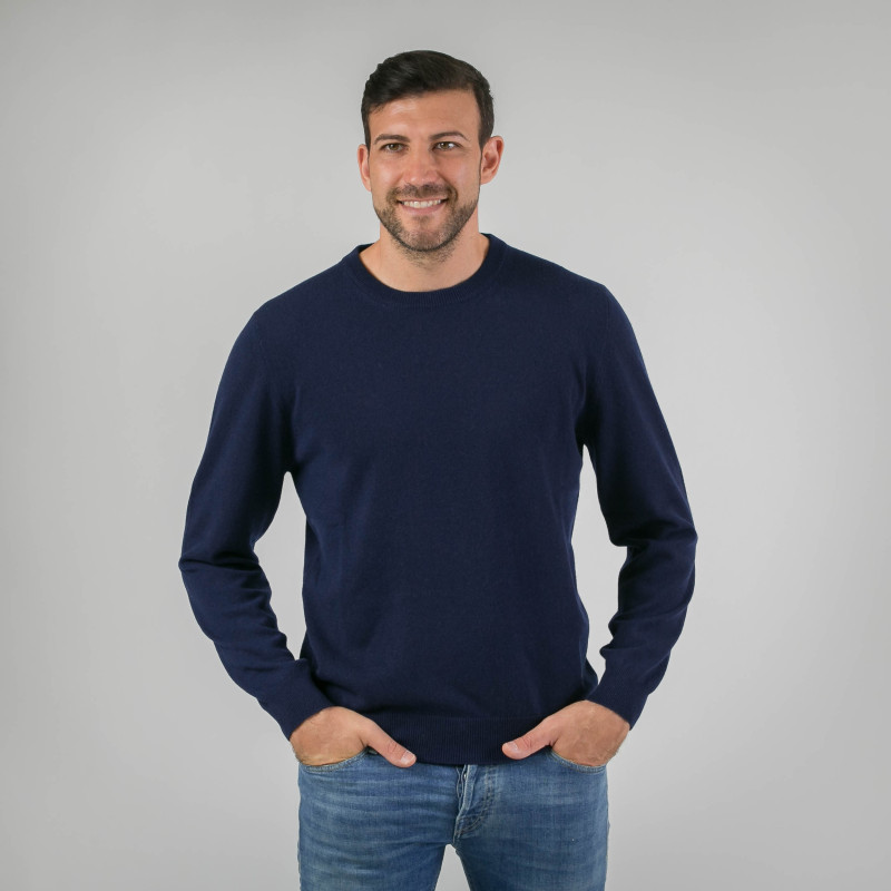 Kaschmirpullover mit Rundhalsausschnitt für Männer Rundhals-Pullover aus Kaschmir