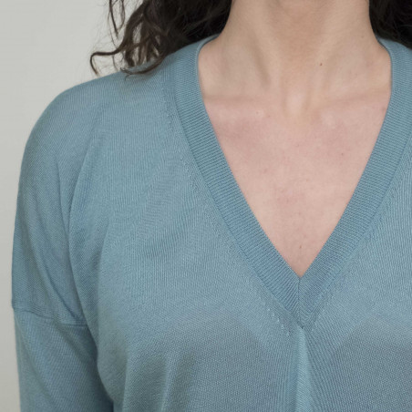 V-neck cashmere and Silk sweater
