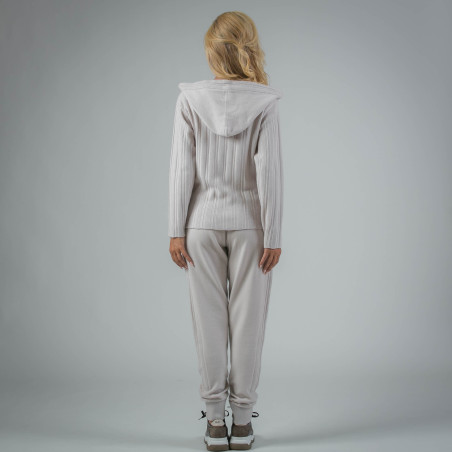 Pure Cashmere Ribbed Sports Suit